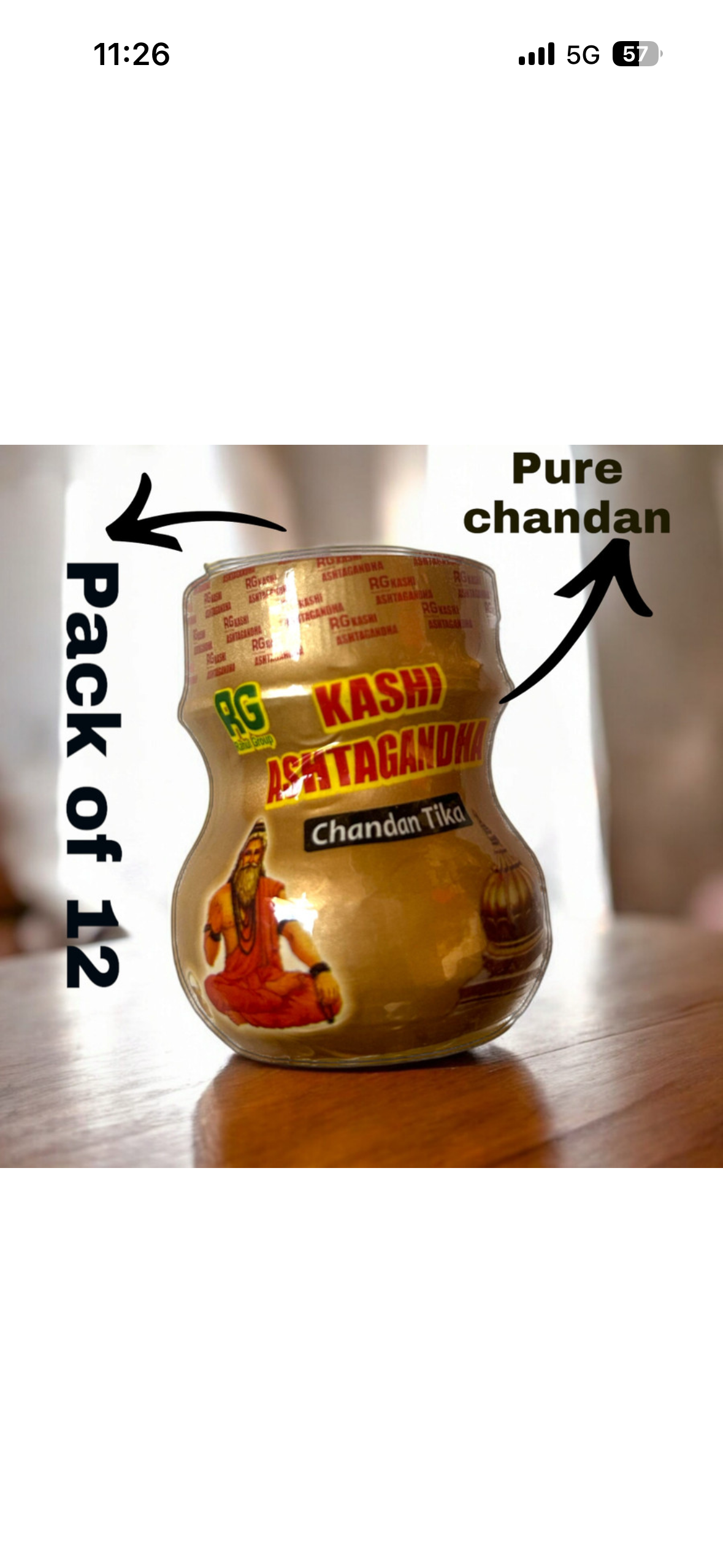 Divya Kashi astgandh powder/ puja tilak powder ( pack  of 12)