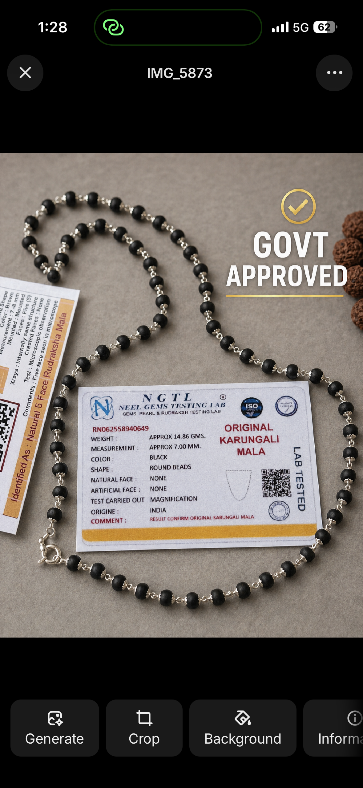 Certified Original Karungali Mala and karungali bracelet combo