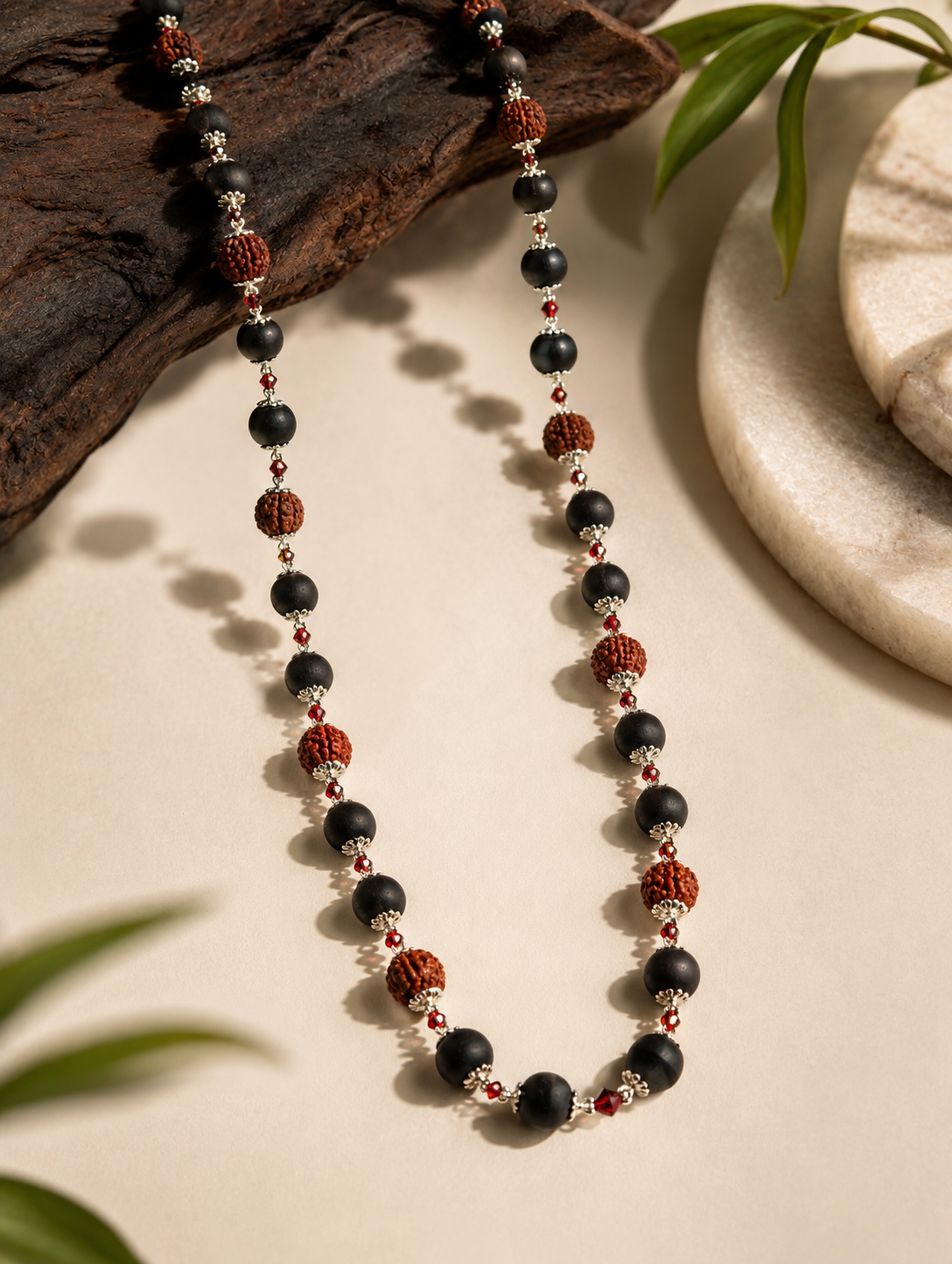 Divya Rudraksha Karungali mala (with free 5 mukhi rudraksha)