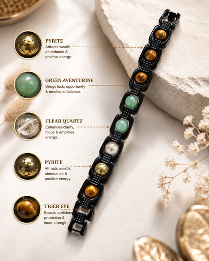 Metal dhanyog bracelet for men