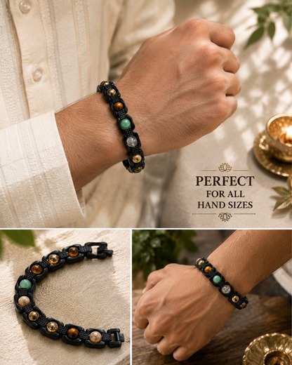 Metal dhanyog bracelet for men