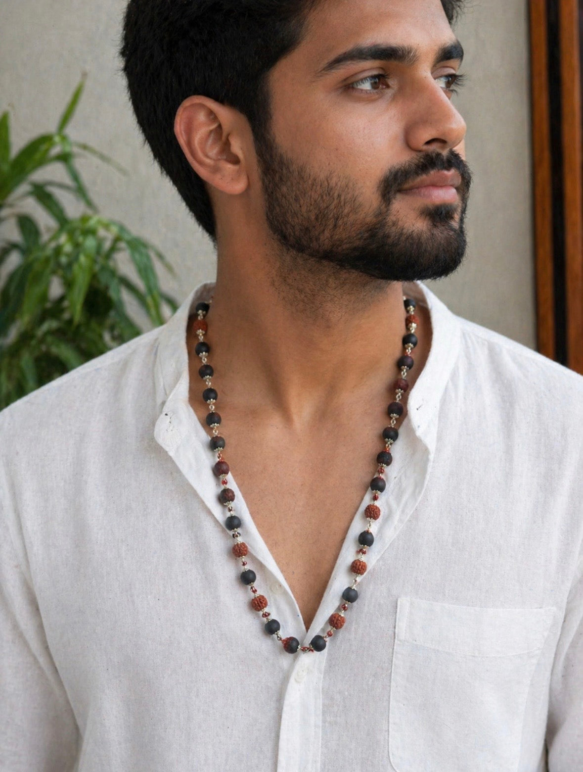 Divya Rudraksha Karungali mala (with free 5 mukhi rudraksha)