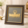7 horses gold plated frame in raw pyrite