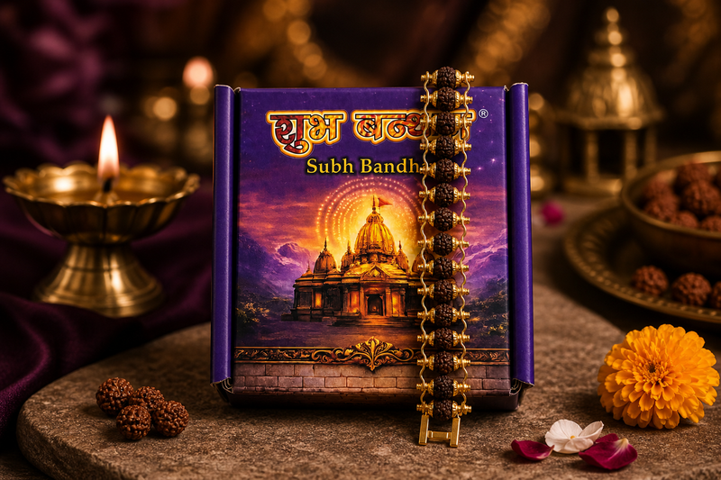 Divine Rudraksha Protection Bracelet (With free 5 mukhi rudraksha)