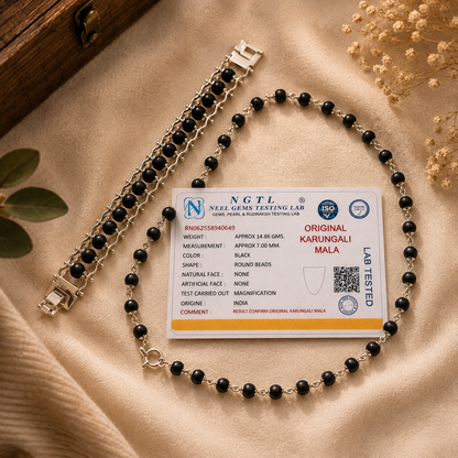Certified Original Karungali Mala and karungali bracelet combo