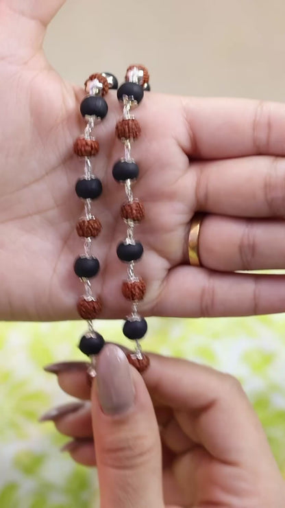 Divya Rudraksha Karungali mala (with free 5 mukhi rudraksha)
